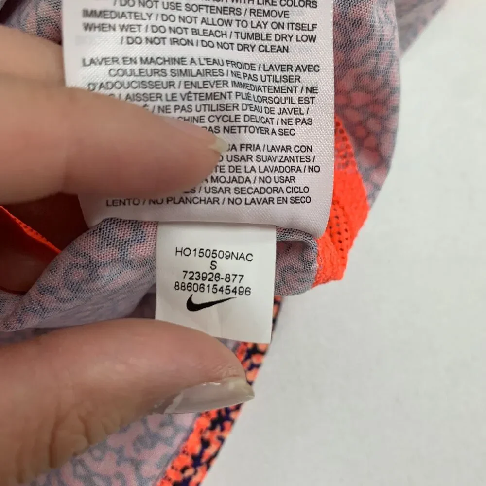 Nike Tank Top Womens S Small Animal Print Neon Lightweight Racerback Running